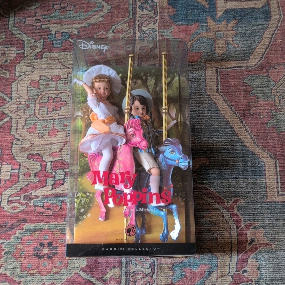 Disney Mary Poppins Carousel Doll Set - Pink & Blue Horses